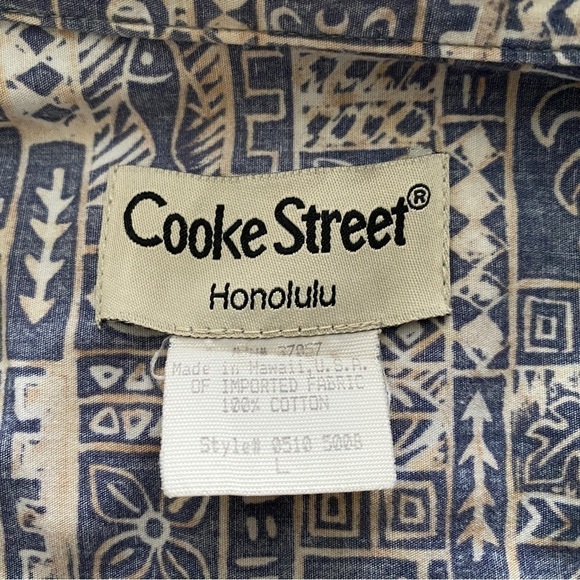 COOKE STREET Reverse Print Aloha Hawaiian Shirt Men L Large - Picture 5 of 7